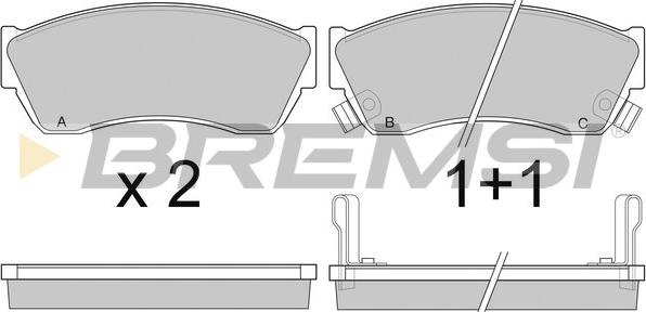 Bremsi BP2420 - Kit pastiglie freno, Freno a disco autozon.pro