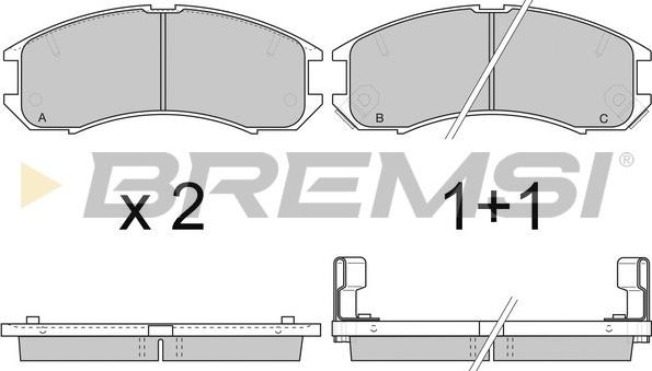 Bremsi BP2423 - Kit pastiglie freno, Freno a disco autozon.pro