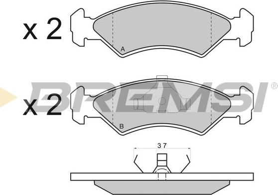 Bremsi BP2427 - Kit pastiglie freno, Freno a disco autozon.pro