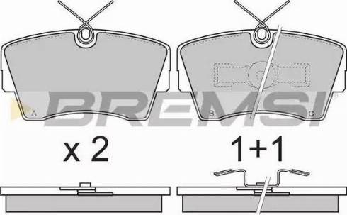 Bremsi BP2472 - Kit pastiglie freno, Freno a disco autozon.pro