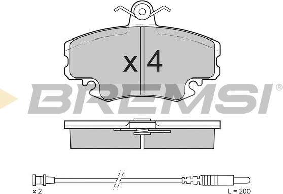 Bremsi BP2590 - Kit pastiglie freno, Freno a disco autozon.pro