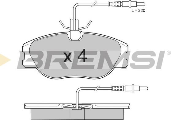 Bremsi BP2598 - Kit pastiglie freno, Freno a disco autozon.pro