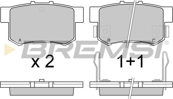 Bremsi BP2544 - Kit pastiglie freno, Freno a disco autozon.pro