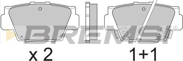 Bremsi BP2545 - Kit pastiglie freno, Freno a disco autozon.pro