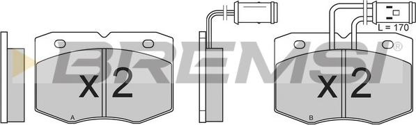 Bremsi BP2556 - Kit pastiglie freno, Freno a disco autozon.pro