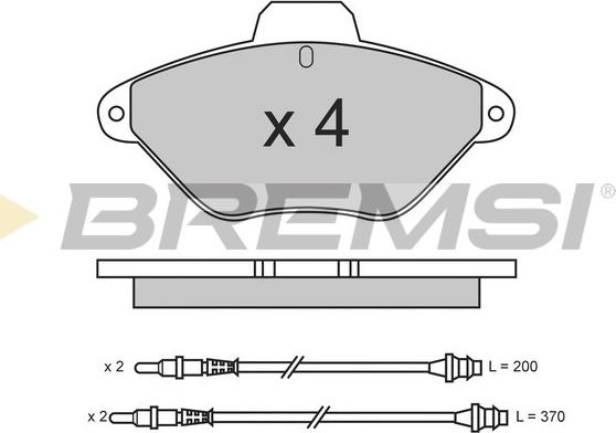 Bremsi BP2565 - Kit pastiglie freno, Freno a disco autozon.pro