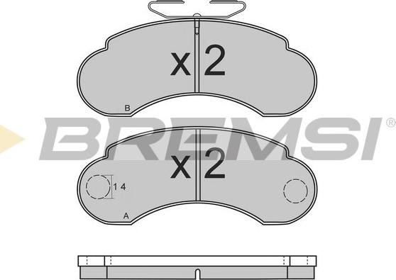 Bremsi BP2566 - Kit pastiglie freno, Freno a disco autozon.pro