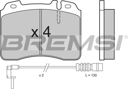 Bremsi BP2506 - Kit pastiglie freno, Freno a disco autozon.pro