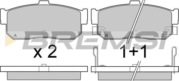 Bremsi BP2513 - Kit pastiglie freno, Freno a disco autozon.pro