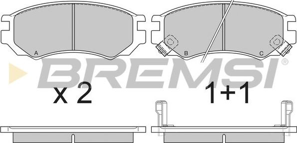 Bremsi BP2512 - Kit pastiglie freno, Freno a disco autozon.pro