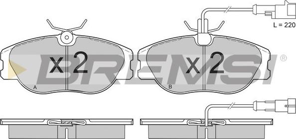 Bremsi BP2587 - Kit pastiglie freno, Freno a disco autozon.pro