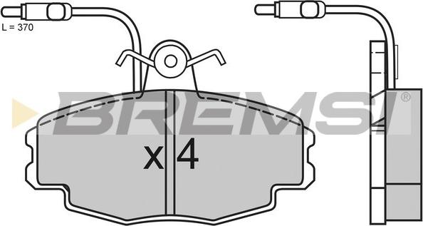 Bremsi BP2528 - Kit pastiglie freno, Freno a disco autozon.pro