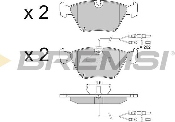 Bremsi BP2523 - Kit pastiglie freno, Freno a disco autozon.pro