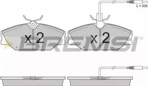 Bremsi BP2527 - Kit pastiglie freno, Freno a disco autozon.pro