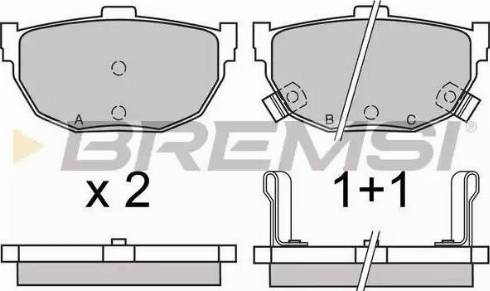 Bremsi BP2570 - Kit pastiglie freno, Freno a disco autozon.pro