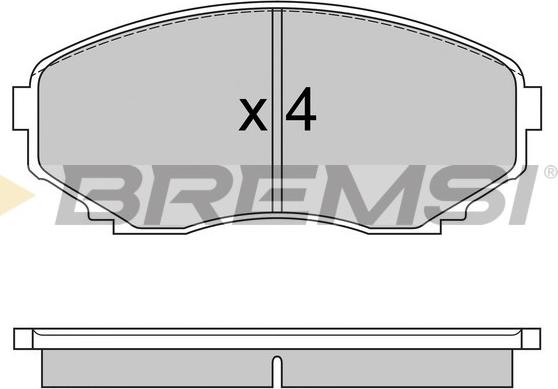 Bremsi BP2578 - Kit pastiglie freno, Freno a disco autozon.pro