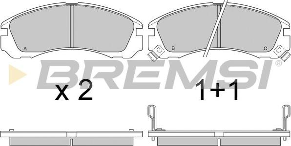 Bremsi BP2573 - Kit pastiglie freno, Freno a disco autozon.pro