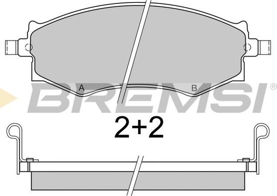 Bremsi BP2572 - Kit pastiglie freno, Freno a disco autozon.pro