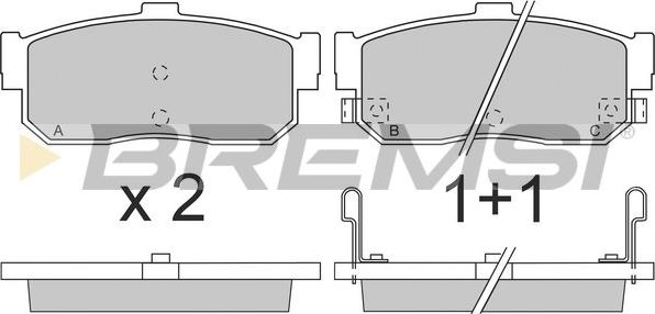 Bremsi BP2699 - Kit pastiglie freno, Freno a disco autozon.pro