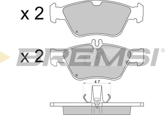 Bremsi BP2694 - Kit pastiglie freno, Freno a disco autozon.pro