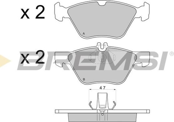 Bremsi BP2695 - Kit pastiglie freno, Freno a disco autozon.pro