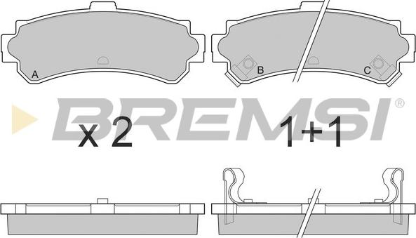 Bremsi BP2690 - Kit pastiglie freno, Freno a disco autozon.pro