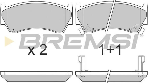 Bremsi BP2691 - Kit pastiglie freno, Freno a disco autozon.pro