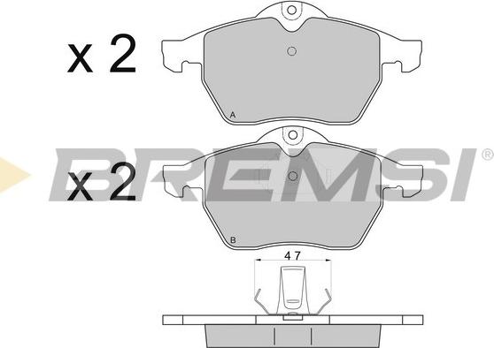 Bremsi BP2692 - Kit pastiglie freno, Freno a disco autozon.pro