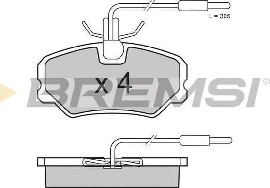 Bremsi BP2646 - Kit pastiglie freno, Freno a disco autozon.pro