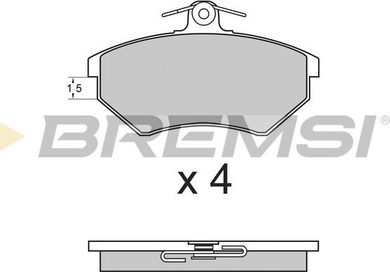 Bremsi BP2641 - Kit pastiglie freno, Freno a disco autozon.pro