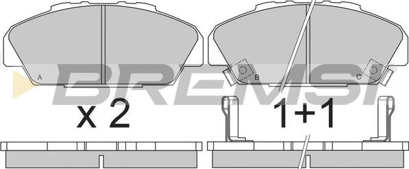 Bremsi BP2648 - Kit pastiglie freno, Freno a disco autozon.pro