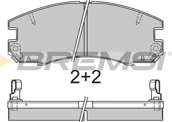 Bremsi BP2654 - Kit pastiglie freno, Freno a disco autozon.pro