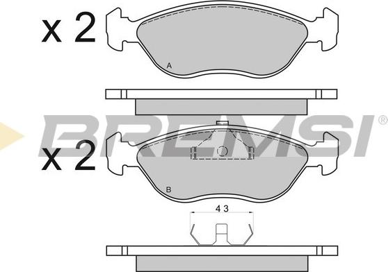 Bremsi BP2656 - Kit pastiglie freno, Freno a disco autozon.pro