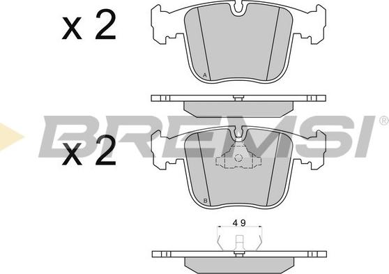Bremsi BP2651 - Kit pastiglie freno, Freno a disco autozon.pro