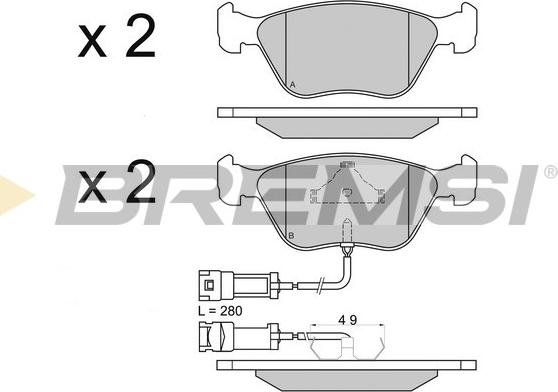 Bremsi BP2658 - Kit pastiglie freno, Freno a disco autozon.pro