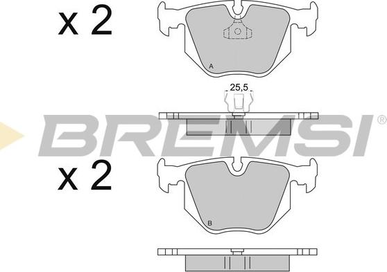 Bremsi BP2652 - Kit pastiglie freno, Freno a disco autozon.pro