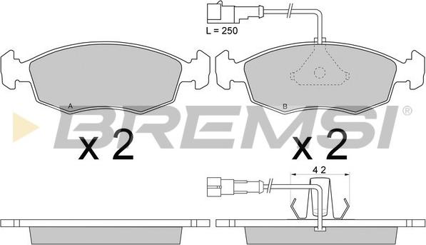 Bremsi BP2669 - Kit pastiglie freno, Freno a disco autozon.pro