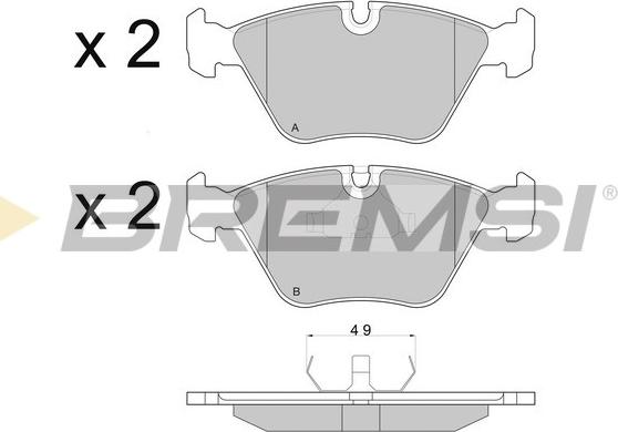 Bremsi BP2664 - Kit pastiglie freno, Freno a disco autozon.pro