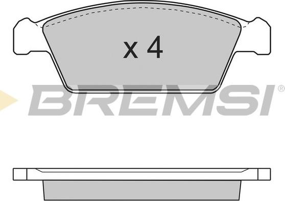 Bremsi BP2668 - Kit pastiglie freno, Freno a disco autozon.pro