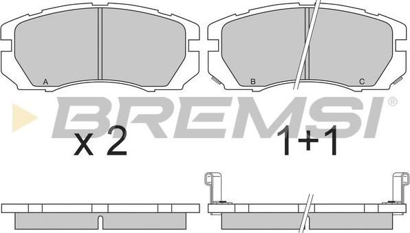 Bremsi BP2663 - Kit pastiglie freno, Freno a disco autozon.pro