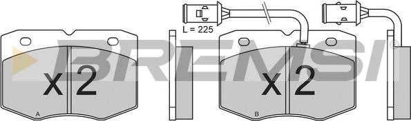 Bremsi BP2609 - Kit pastiglie freno, Freno a disco autozon.pro