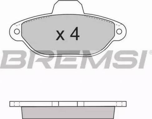 Bremsi BP2600 - Kit pastiglie freno, Freno a disco autozon.pro