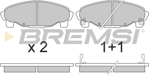 Bremsi BP2601 - Kit pastiglie freno, Freno a disco autozon.pro