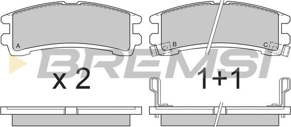 Bremsi BP2619 - Kit pastiglie freno, Freno a disco autozon.pro