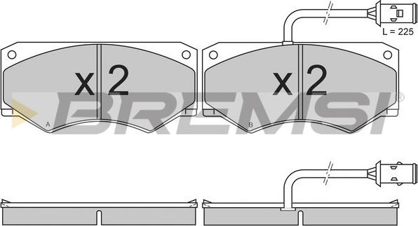 Bremsi BP2611 - Kit pastiglie freno, Freno a disco autozon.pro