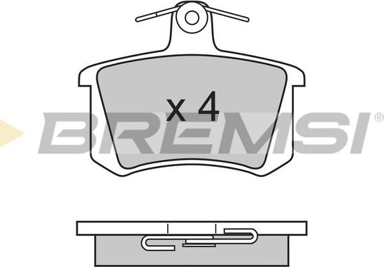 Bremsi BP2612 - Kit pastiglie freno, Freno a disco autozon.pro