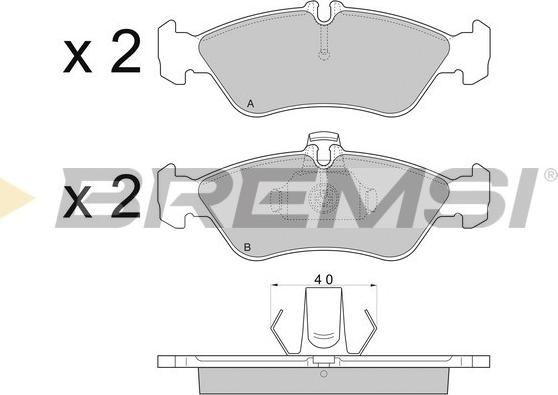 Bremsi BP2689 - Kit pastiglie freno, Freno a disco autozon.pro