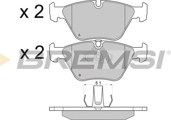 Bremsi BP2685 - Kit pastiglie freno, Freno a disco autozon.pro