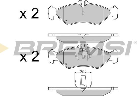 Bremsi BP2688 - Kit pastiglie freno, Freno a disco autozon.pro