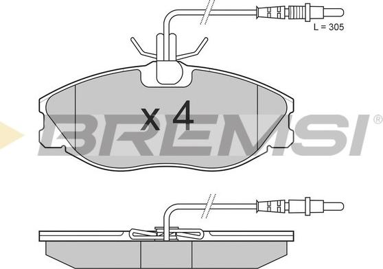 Bremsi BP2683 - Kit pastiglie freno, Freno a disco autozon.pro